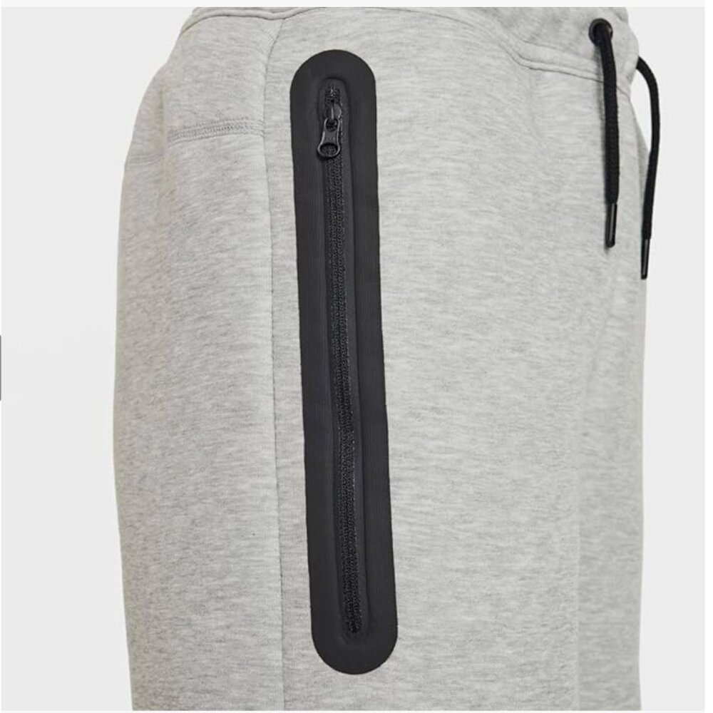 Nike Tech Fleece Big Kids' (Boys') Shorts Grey Heather/Black/Black - Picture 4 of 4